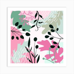 Abstract Floral Pattern 27 Art Print