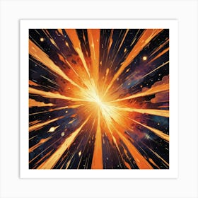 Space Burst 1 Art Print