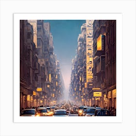 Distopia At Night Art Print