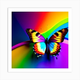 Rainbow Butterfly 5 Art Print