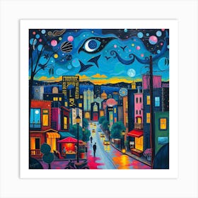 Night In The City Art Print