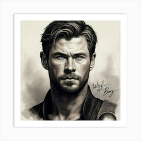 Chris Hemsworth 1 Art Print