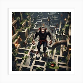 Labyrinth Of The Monkeys Art Print