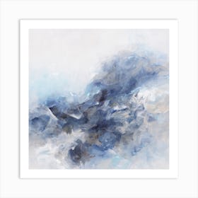 Dreamy Neutral Colors Abstract Painting Square Art Print