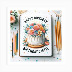 Happy Birthday Card Art Print