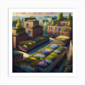 Rooftop Gardens Art Print