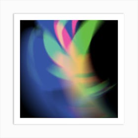 Abstract Black Colourful Art Print 1 Art Print