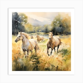 Graceful Hooves in Gold Art Print