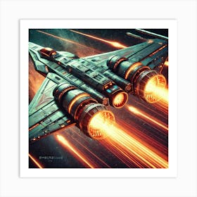 Emberstrike Interceptor Closeup Art Print