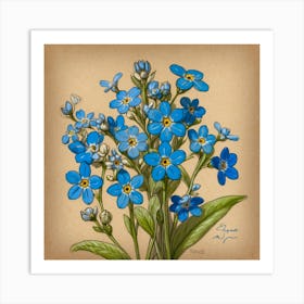 Forget Me Not Art Print