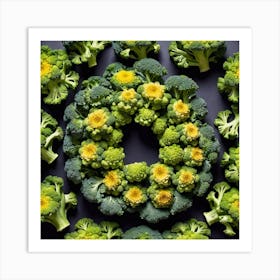 Broccoli In A Circle 3 Art Print