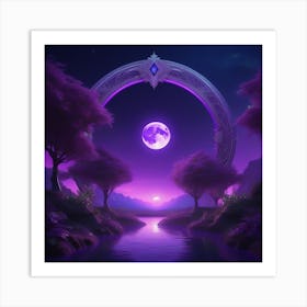 Purple Night Sky Art Print