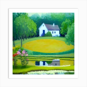 House By The Pond 13 Art Print