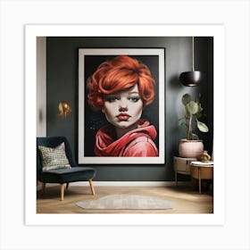 Red Haired Girl Art Print