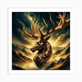 Deer Head 5 Art Print