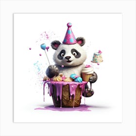 Birthday Panda 1 Art Print