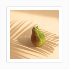 Pear On A Beige Background Art Print