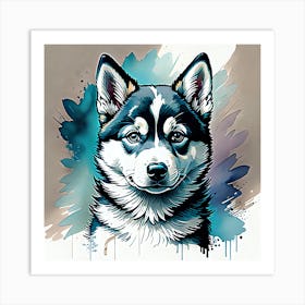 Husky Dog Art Print