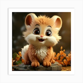 Cute Fox 52 Art Print