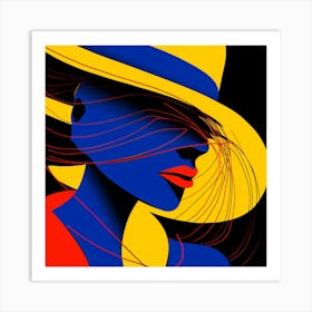 Woman In A Hat 6 Art Print