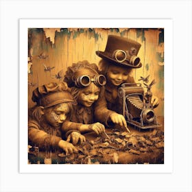 Steampunk Children 1 Art Print