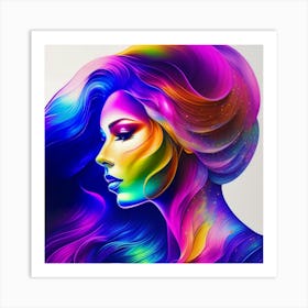 Rainbow Woman Art Print