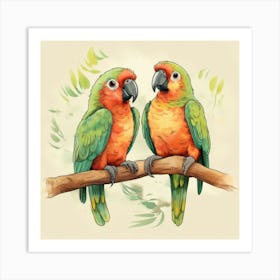 Parrots 5 Art Print