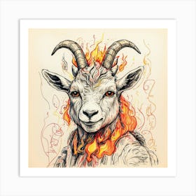 Goat Of Fire 23 Art Print