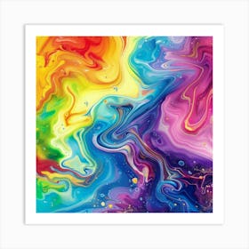 Rainbow Vortex (11) Art Print