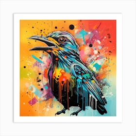 Kiwi Bird Splatter Art Print