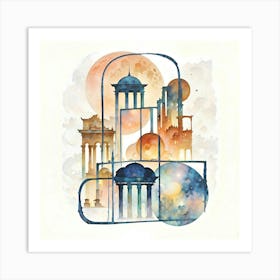 Rome Cityscape Art Print