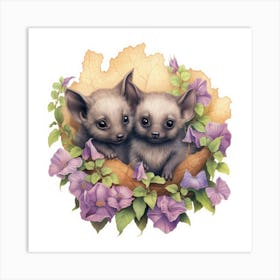 Bats In A Nest Art Print