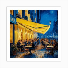 Cafe Terrace At Night, Van Gogh (4) 1 Art Print