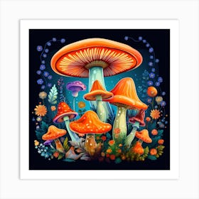 Mushroom Forest 2 Art Print