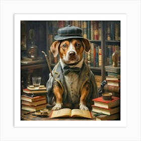 Detective Dog 1 Art Print
