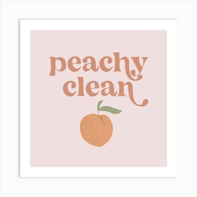 Peachy Clean Retro Vintage Font 1 Art Print