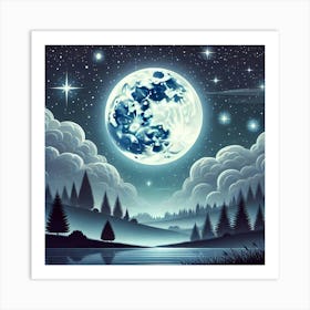 Full Moon In The Sky 25 Art Print