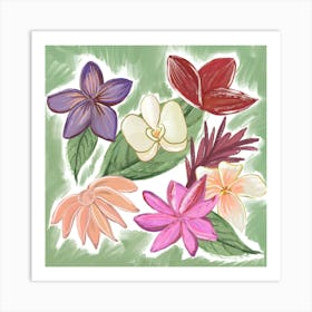 Oil Painting Botanical Art Print