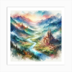 Fantasy Landscape Painting Art Print