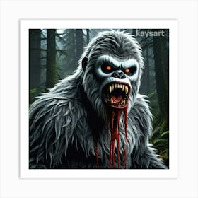 Gorilla In The Woods 1 Art Print