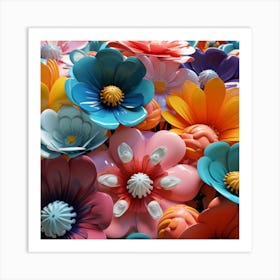 Colorful Flowers 20 Art Print