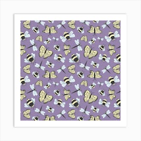 Bees And Butterflies Art Print