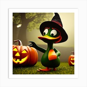 Halloween Duck Art Print