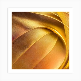 Abstract Gold Leaf Affiche