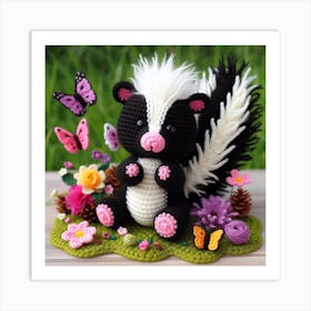 Amigurumi, skunk 2 Art Print