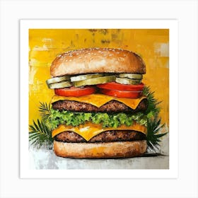 Burger Art 1 Art Print