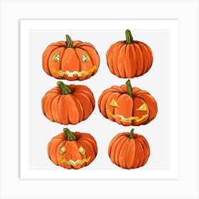 Scary Pumpkin Costume Halloween Jack O Lantern Pumpkin Art Print