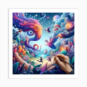 Psychedelic Painting 2 Art Print