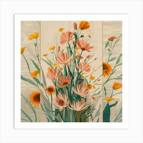 Flowers In A Vase 58 Art Print