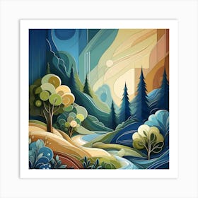 Landscape Painting 197 Art Print